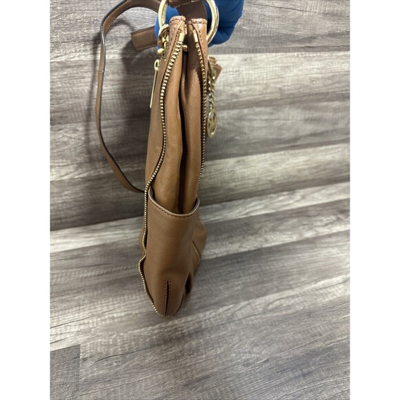 Michael Kors Newman Brown Leather Shoulder Bag - Picture 7 of 12